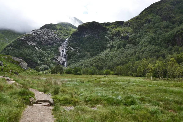 Glen Nevis Vadisi Steall Şelale Denen Bir Steall Ban Veya — Stok fotoğraf