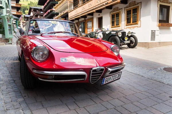 Saalbach Hinterglemm Austria Junio 2018 Coche Época Alfa Romeo 1750 — Foto de Stock