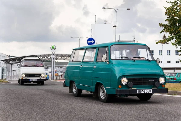 Vrchlabi República Checa Agosto 2018 Coches Época Los Veteranos Skoda — Foto de Stock