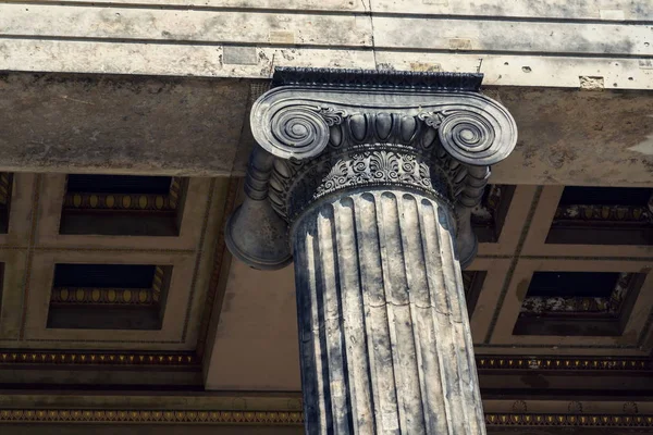 Detalle Arquitectura Columnas Jónicas Frente Museo Altes Museo Antiguo Berlín — Foto de Stock