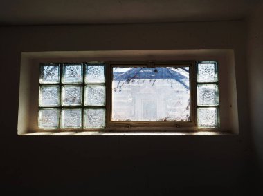 Pencere mimari ayrıntılı, luxfera kabarcık desenli cam tuğla bloklar