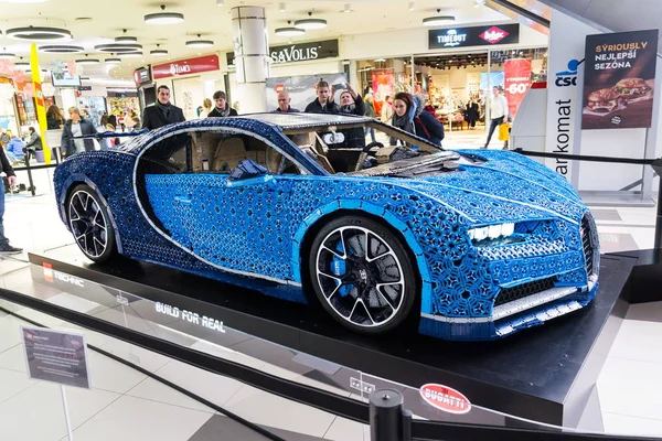 Praga República Checa Enero 2019 Bugatti Chiron Modelo Tamaño Completo —  Fotos de Stock