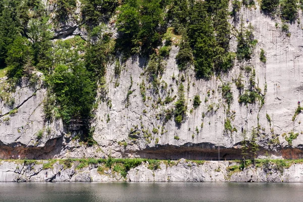 Gosau Yakınlarındaki Vorderer Gosausee Gölü Üzerinde Ferrata Üzerinden Laserer Alpin — Stok fotoğraf