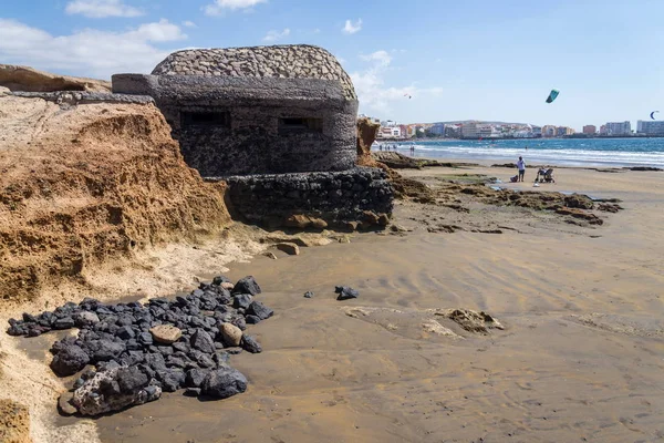 World War Bunker Beach Medano Tenerife Canary Islands Spain — Stock Photo, Image