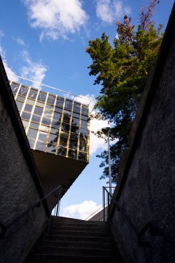 Modernist ve acımasız mimar Karel Prager'den eski Proje stüdyoları derneğinin binaları, Prag, Çek Cumhuriyeti