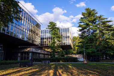 Modernist ve acımasız mimar Karel Prager'den eski Proje stüdyoları derneğinin binaları, Prag, Çek Cumhuriyeti