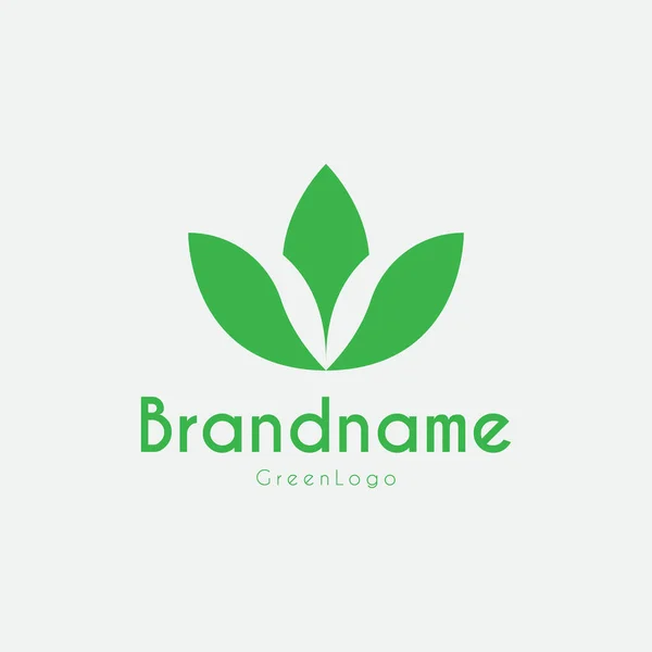 Eco Green Organic Oak Plant Icono Concepto Logotipo — Vector de stock