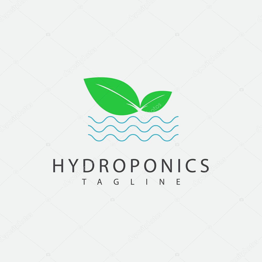 Vector design of hydroponics tagline logo, for branding purposes etc.