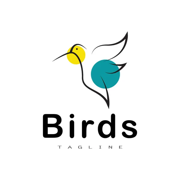 Illustration Vectorielle Logo Oiseau Icône Illustration Design — Image vectorielle