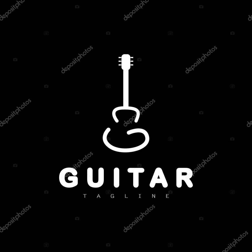 Vector illustration illustration design of the guitar logo icon