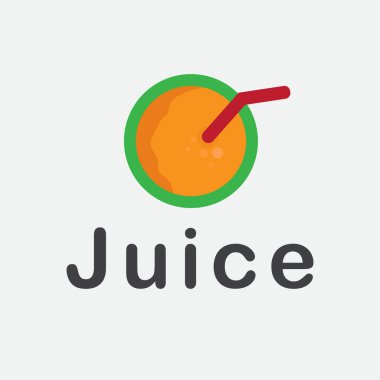 Meyve suyu ikonu konseptinin vektör illüstrasyon tasarımı