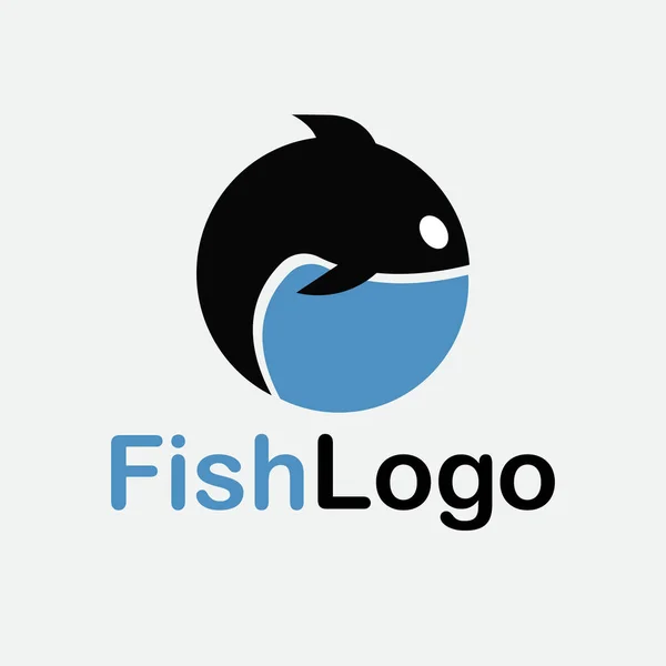 Ilustración Vectorial Del Diseño Del Concepto Icono Logotipo Pescado — Vector de stock