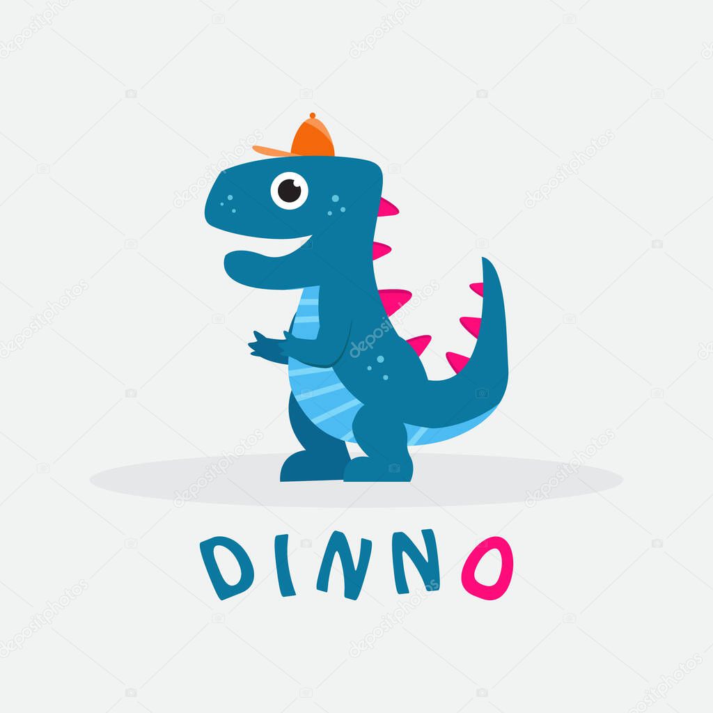 Vector illustration design of the dinosaur logo icon concept