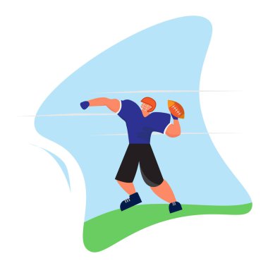 Amerikan futbol ikonunun vektör illüstrasyon tasarımı konsepti