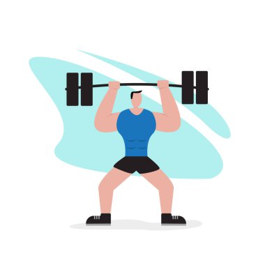 Fitness ağırlık kaldırma tasarımının vektör illüstrasyonu