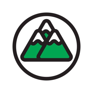 Dağ simgesinin tasarım çizimi