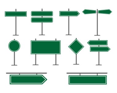 Yol işaretleri koy. vektör kolayca değiştirilebilir