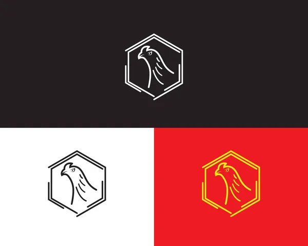 Design Profissional Logotipo Modelo Frango Vetor — Vetor de Stock