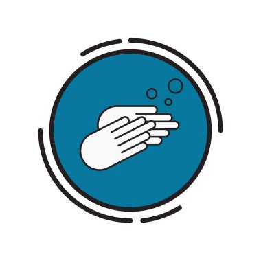 Bir dezenfektan el yıkama ikonu tasarımı