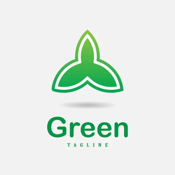 Projeto Vetorial Modelo Logotipo Conceito Verde — Vetor de Stock