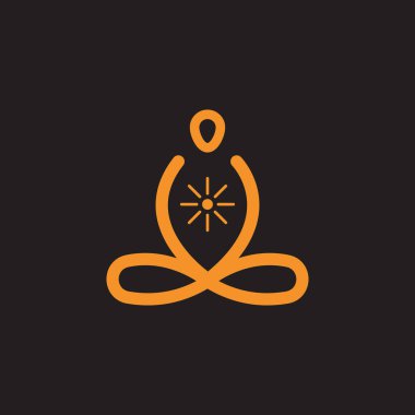 Modern bir yoga logosu tasarla. vektör
