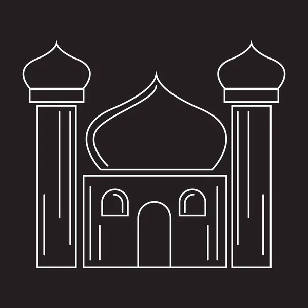 Islamische Konzept Moschee Skizzieren Vektor Illustration Design — Stockvektor