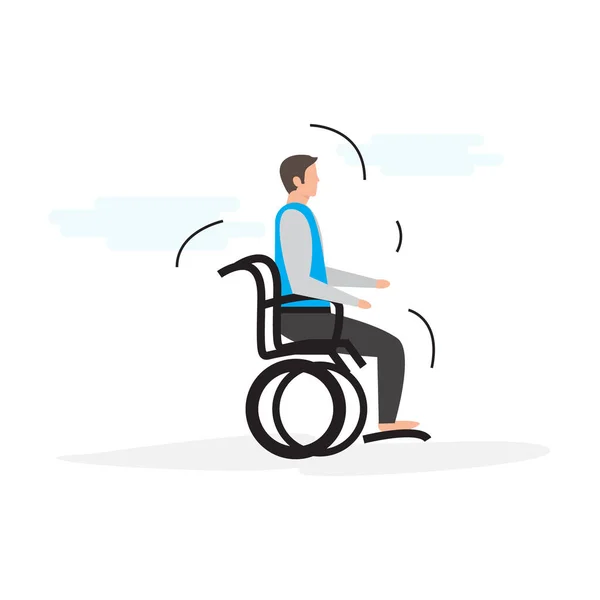 Illustration Design Person Disability Vector — Stock Vector