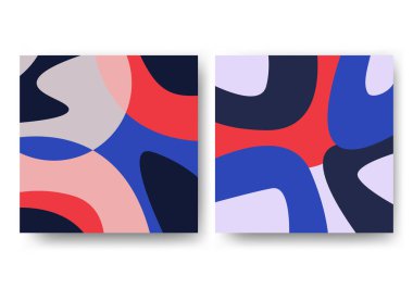 Renkli, minimalist poster tasarımı. Kapaklar için vektör illüstrasyonu, duvar asmaları, kitaplar, sosyal medya hikayeleri, Pag vs..