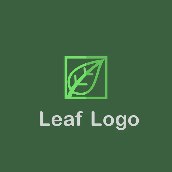 Оригинальный Дизайн Логотипа Зеленого Листа Вектор — стоковый вектор