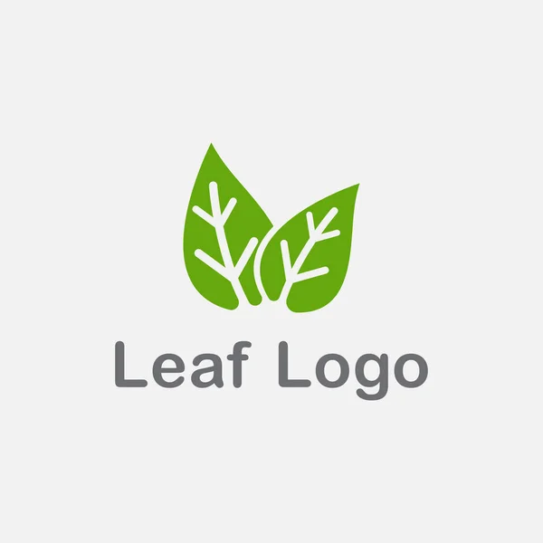 Diseño Original Del Logotipo Del Concepto Hoja Verde Vector — Vector de stock