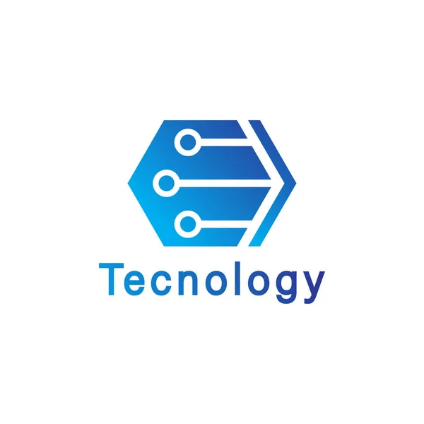 Tecnology Logo Σχεδιασμός Έμπνευση Πρότυπο Διανύσματος Λογότυπου — Διανυσματικό Αρχείο