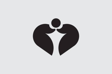 Logo şablonu, modern aşk atı konsepti.