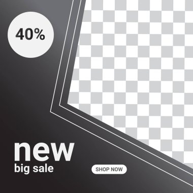 Modern görünümlü sosyal medya tasarım şablonları. çevrimiçi mağazalar, promosyonlar, sunumlar vesaire için.