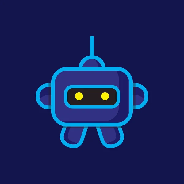 Icône Logo Mascotte Robot Mignon Illustration Vectorielle — Image vectorielle