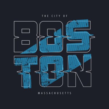 Boston vektör illüstrasyon ve tipografi, tişörtler, kapüşonlular, baskılar vs. için mükemmel.