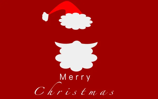 赤い隔離された色背景コピースペースバナーポスターサンタクラスのアイコンベクトル文字の装飾陽気なクリスマス12月の休日冬 — ストックベクタ