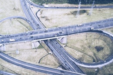 Yol kavşağı Üstten Görünüm