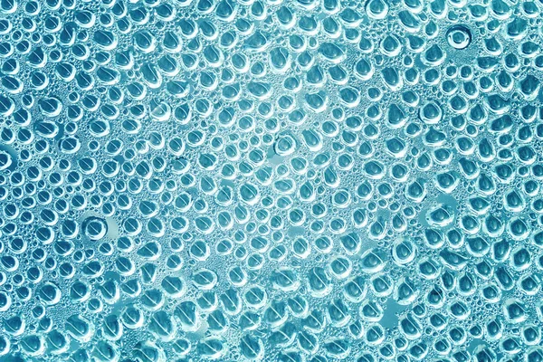 Druppels Het Glas Blauwe Abstracte Achtergrond Textuur — Stockfoto