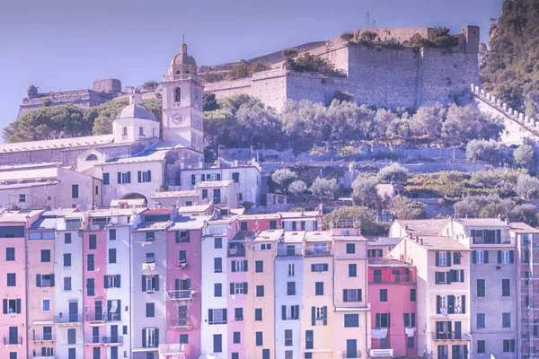 Detalle Ciudad Portovenere Porto Venere Liguria Spezia Italia — Foto de Stock
