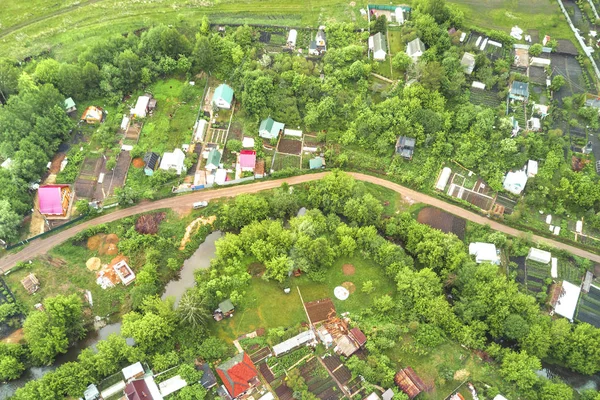 Вид Зверху Річку Село — стокове фото