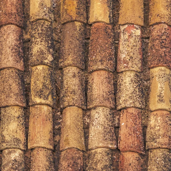 Velho Telhado Azulejos Fundo Textura — Fotografia de Stock