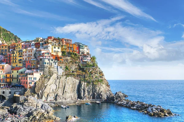 Manarola Widok Liguria Włochy — Zdjęcie stockowe