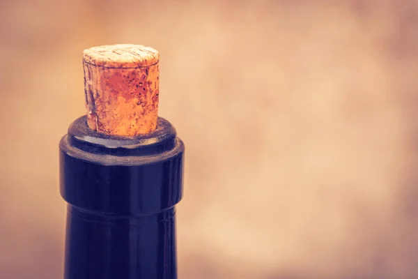 Neck Wine Bottle Cork Close — Stock Photo, Image