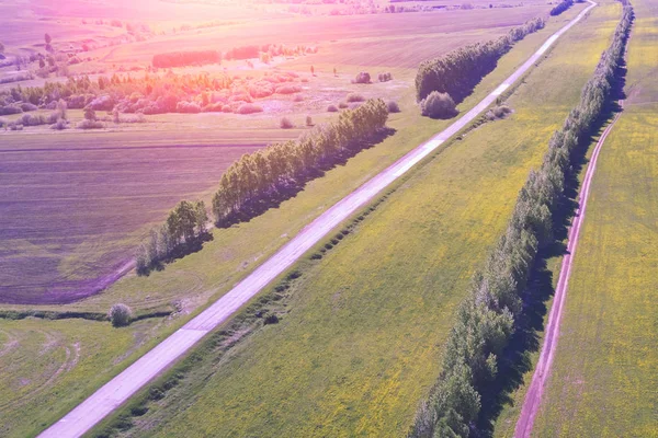 Vista Aérea Camino Vacío — Foto de Stock