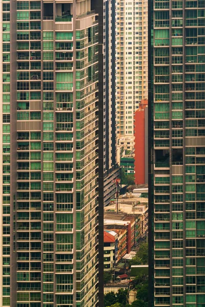 Textura Arranha Céu Paredes Edifício Alto Com Janelas — Fotografia de Stock