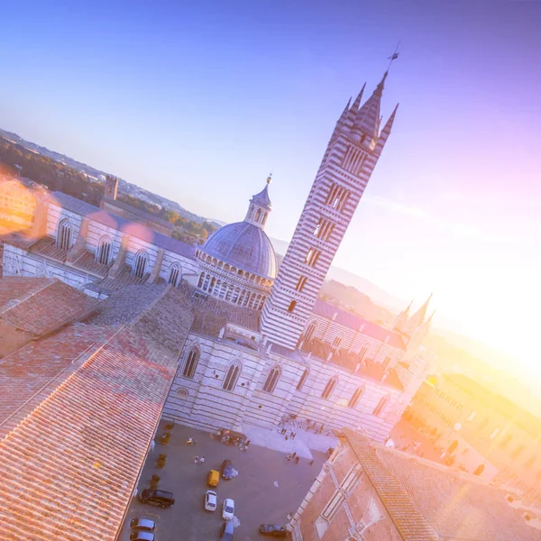 Сиена Закате Тоскана Италия — стоковое фото