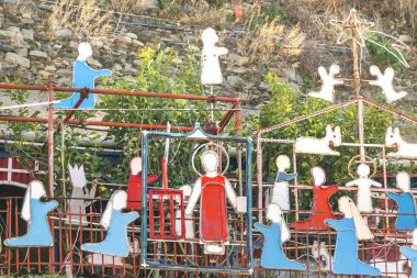 Parlayan figürler insan kararsız. Sokak Işık dekorasyon