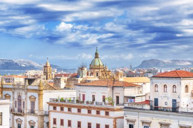 Palermo, İtalya'nın üstten görünüm
