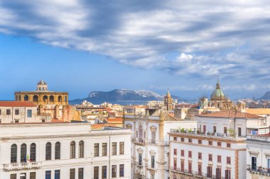 Palermo, İtalya'nın üstten görünüm