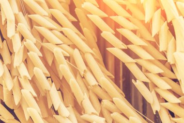 Bir dize, arka plan, doku makarna tüyler